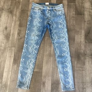 Hudson midrise copperhead snake print skinny jeans